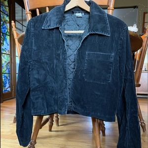 Vintage corduroy cropped jacket- black size Small